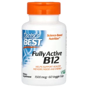 Doctor's Best Fully Active B12, 1,500 mcg, 60 Veggie Caps